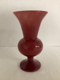 Glass Pedestal Vase