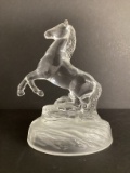 Crystal Horse with Frosted Base