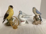 Bird Figurines and Crystal Hummingbird