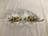Old Nuremberg Bavaria Germany Leaf Shaped Floral Dish