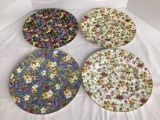 Four Bethany Fine Bone China Floral Plates