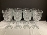 Eight Glass Water Goblets