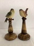 Two Decorative Birds on Perches