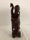 Hand Carved Wood Shou Lao Statue