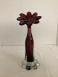 Murano Art Glass Bud Vase with Sticker