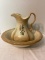 Floral Pitcher and Wash Basin