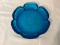 Blue Glass Ashtray