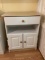 White Cabinet with Drawer and Lower Storage