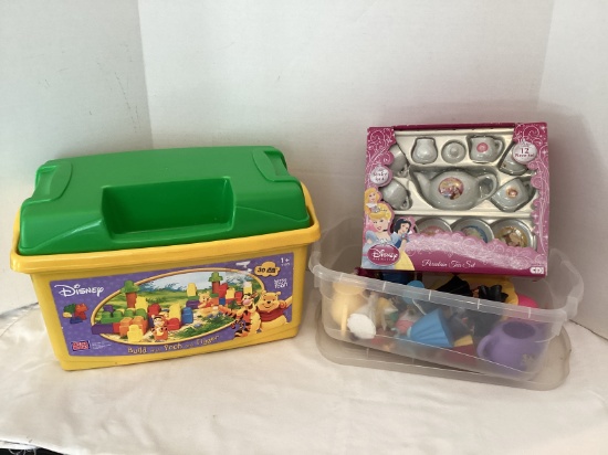 Disney Winnie the Pooh Mega Blocks, Princess Tea Set, and Other Toys
