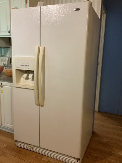 Amana Side-by-Side Refrigerator with Ice and Water in Door