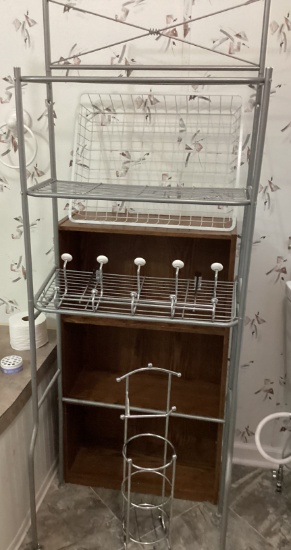 Shelf, Over the Door Hook, Toilet Paper Holder, and Over the Toilet Shelf