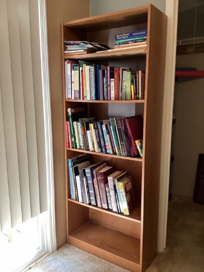 Five Shelf Bookcase with Books