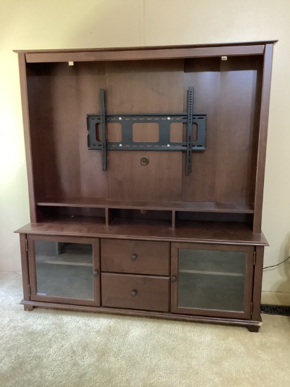 Entertainment Cabinet with Lower Storage and TV Hanger