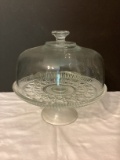 Glass Domed Cake Plate