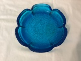Blue Glass Ashtray