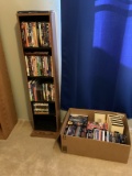 DVD and Blue Ray Movies with Five Tier Shelf