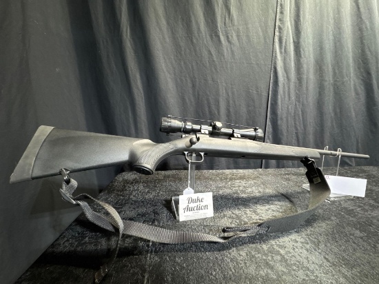 MOSSBERG MOD 100 ATR 243 CAL WITH MOSSBERG SCOPE SN#BA-155642