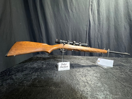 WINCHESTER MOD 131 22 CAL GROOVED RECEIVER WITH SCOPE - MISSING CLIP SN#NA