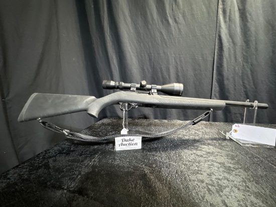 RUGER 10-22 22 CAL HEAVY BARREL WITH 3X9X50 SCOPE SN#230-60264