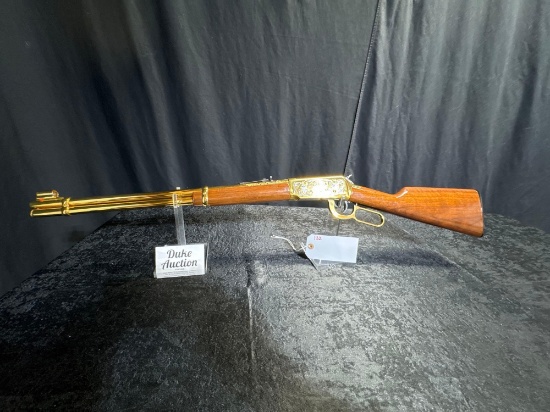 WINCHESTER MOD 94 30-30 CAL 50TH ANNV DAYTONA BEACH BIKE WEEK 1991 GOLD PLATTED AND ENGRAVED NO 38