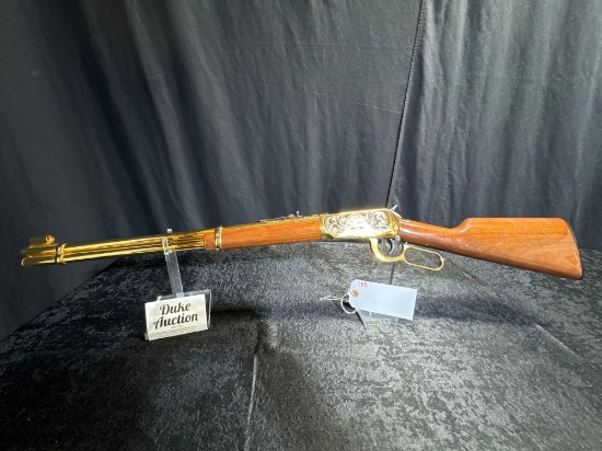 WINCHESTER MOD 94 30-30 CAL 50TH ANNV STURGIS BLACK HILLS MOTOR CLASSIC 1990 GOLD PLATTED AND