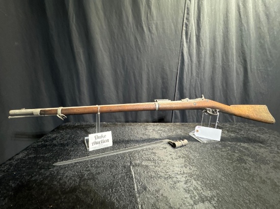 US SPRINGFIELD MOD 1883 45-70 CAL TRAP DOOR WITH BAYONET SN#179843