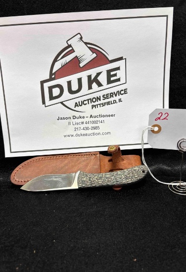 Custom Made Fixed Blade Knife Marked J PARDUE