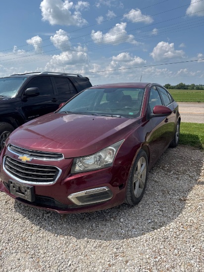 2016 CHEVY CRUZE LT 4 DOOR - MAROON