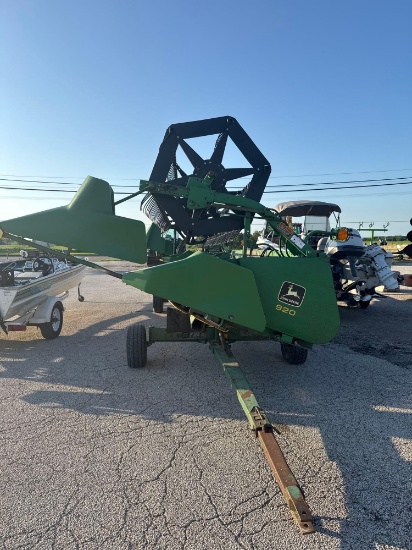 JOHN DEERE GRAIN HEAD WITH CART - WIRED FOR A CASE COMBINE