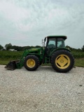 2010 JOHN DEERE 6115D, 115 HP, 4 WHEEL DRIVE WITH LOADER, 2550 HOURS
