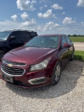 2016 CHEVY CRUZE LT 4 DOOR - MAROON