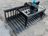 Skid steer grapple skeleton bucket