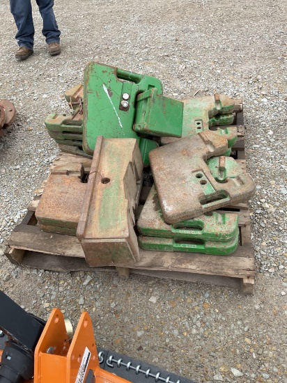 Old Style John Deere Weights w/ Bracket- Sold by Piece