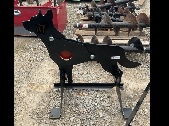3/8in AR500 Steel Coyote Shooting Target with Heart Flapper