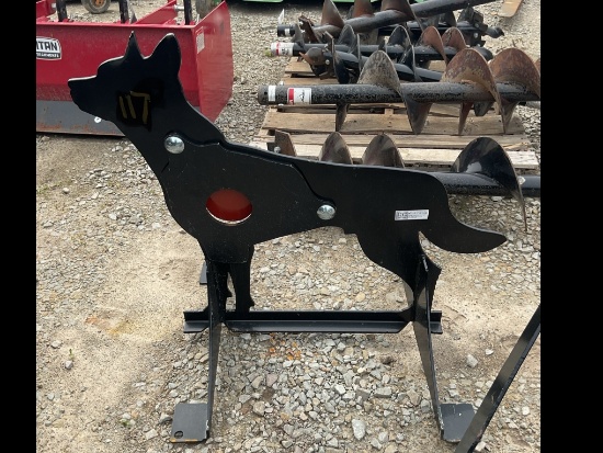 3/8in AR500 Steel Coyote Shooting Target with Heart Flapper