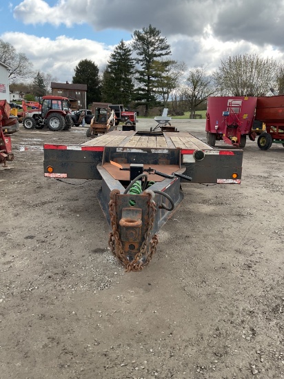 1985 Eager Beaver 20 Ton Flatbed Tandem Trailer Pinnel Hook