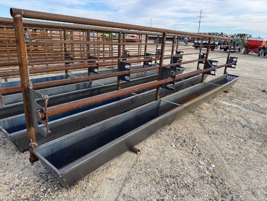 24 ft Free Standing Adjustable Feed Bunk