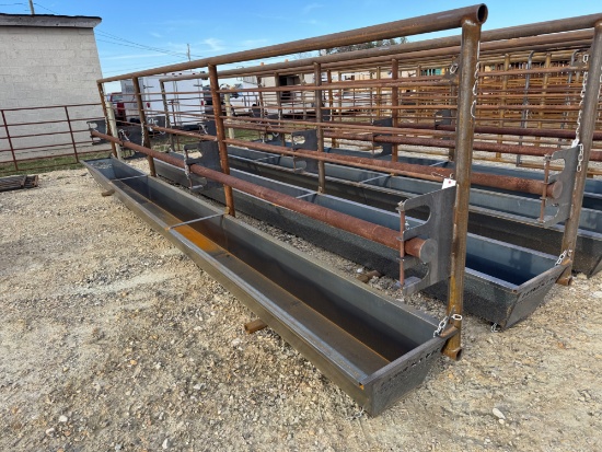 24 ft Free Standing Adjustable Feed Bunk
