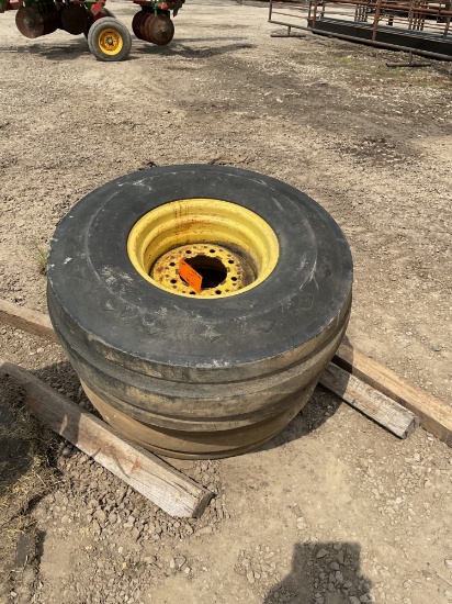 2- 14Lx16.1 8 Bolt Wheels and Tires