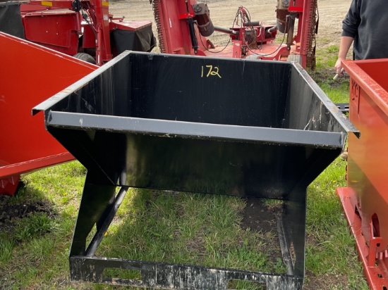 1.5 CY Skid Steer Hopper with Fork Pockets vFT