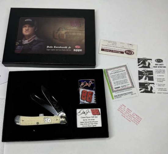DALE EARNHART JR. CASE KNIFE & ZIPPO LIGHTER SET