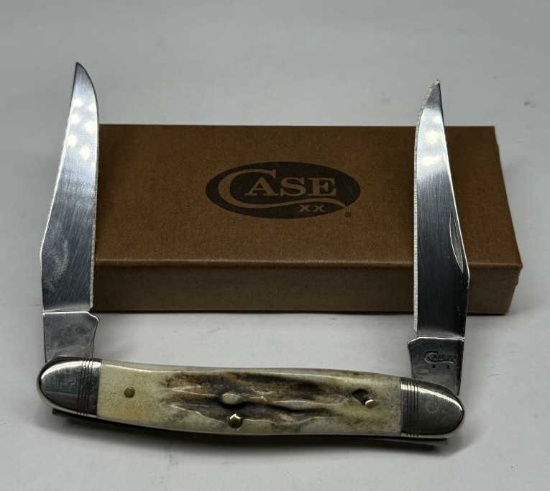 CASE PRIME VINTAGE STAG MUSKRAT KNIFE