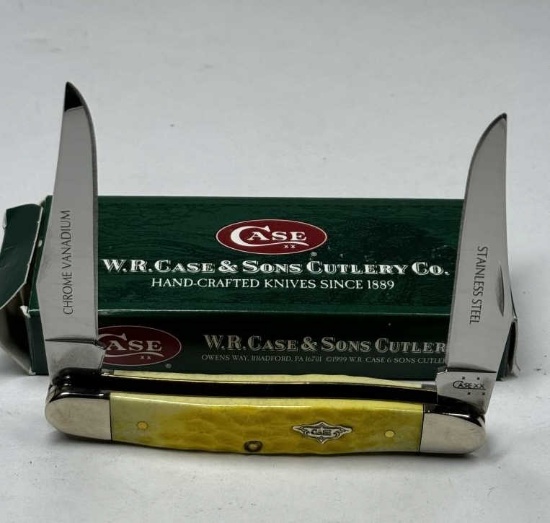 CASE XX CANARY YELLOW JIGGED BONE