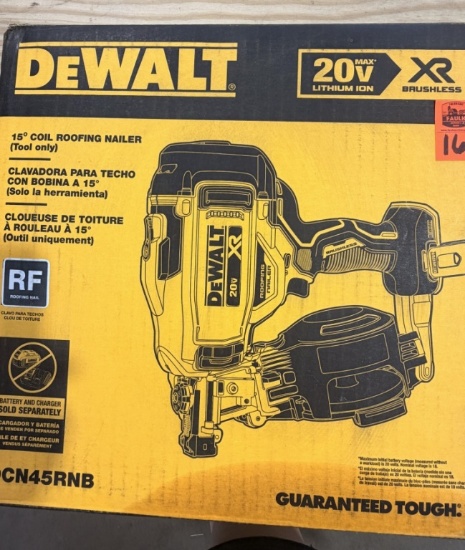 Dewalt 15" Coil Roofing Nailer Bare Tool