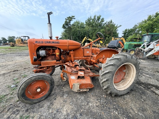 Allis-Chamers B W/ Woods L59 Belly Mower