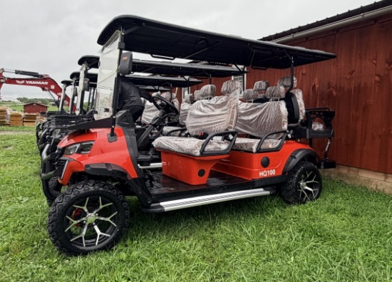New Red 6 Seater Golf Cart Red