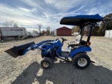 NEW HOLLAND TZ24DA TRACTOR WITH 10LA LOADER