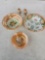 3 saucers w/ salt & pepper