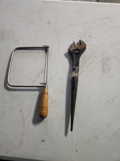 Adjustable wrench, saw