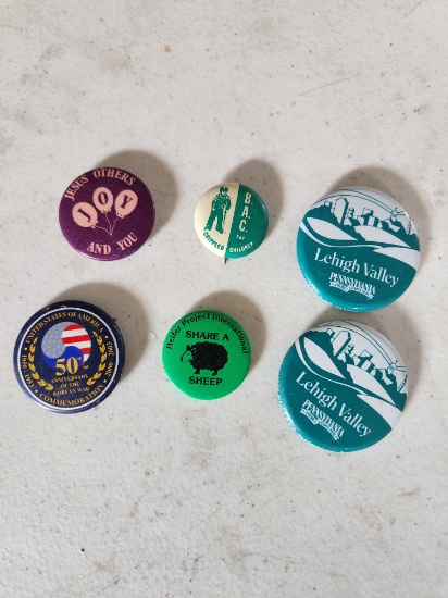 Assortment of button pins
